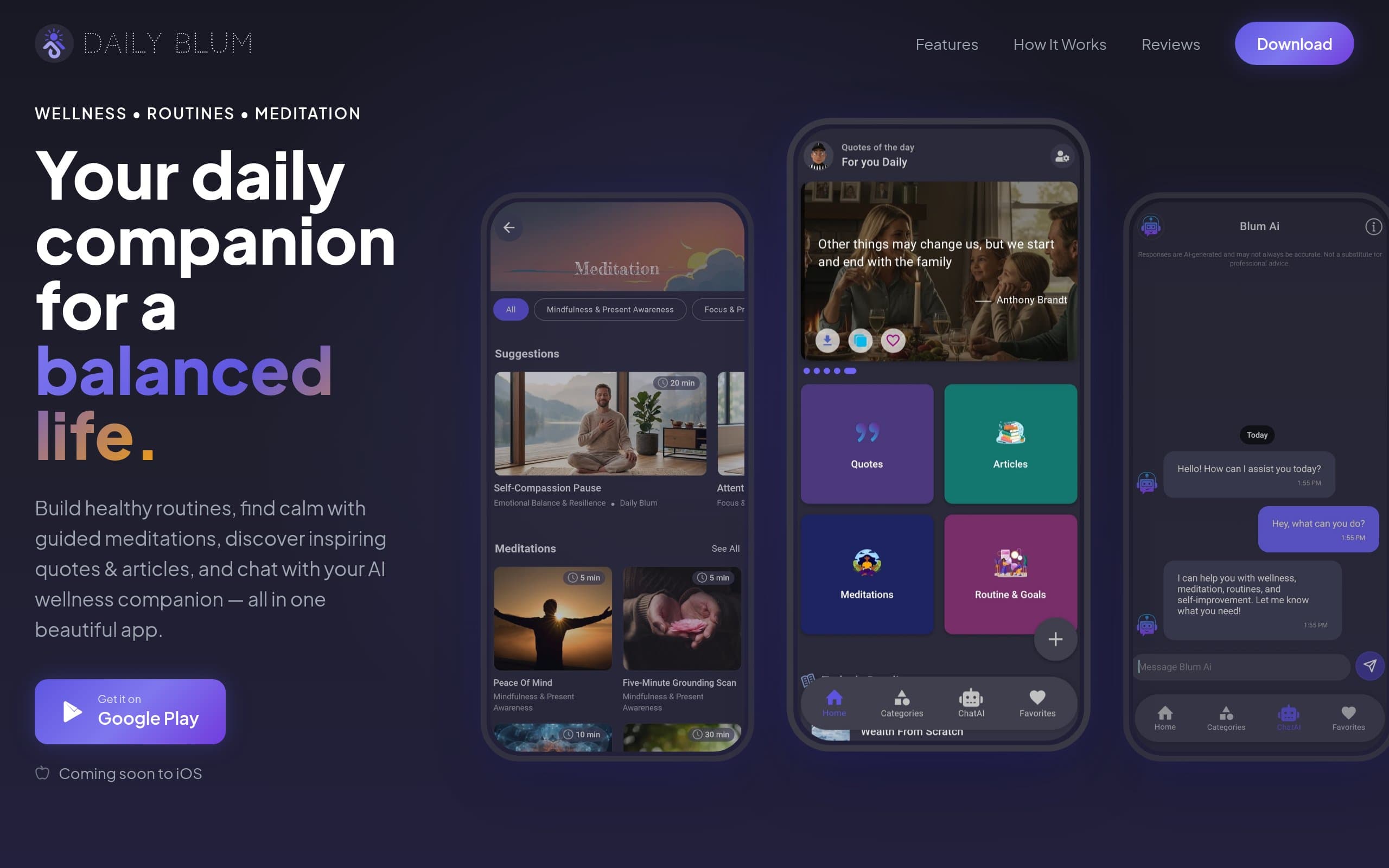 Daily Blum — Your daily companion for a balanced life.