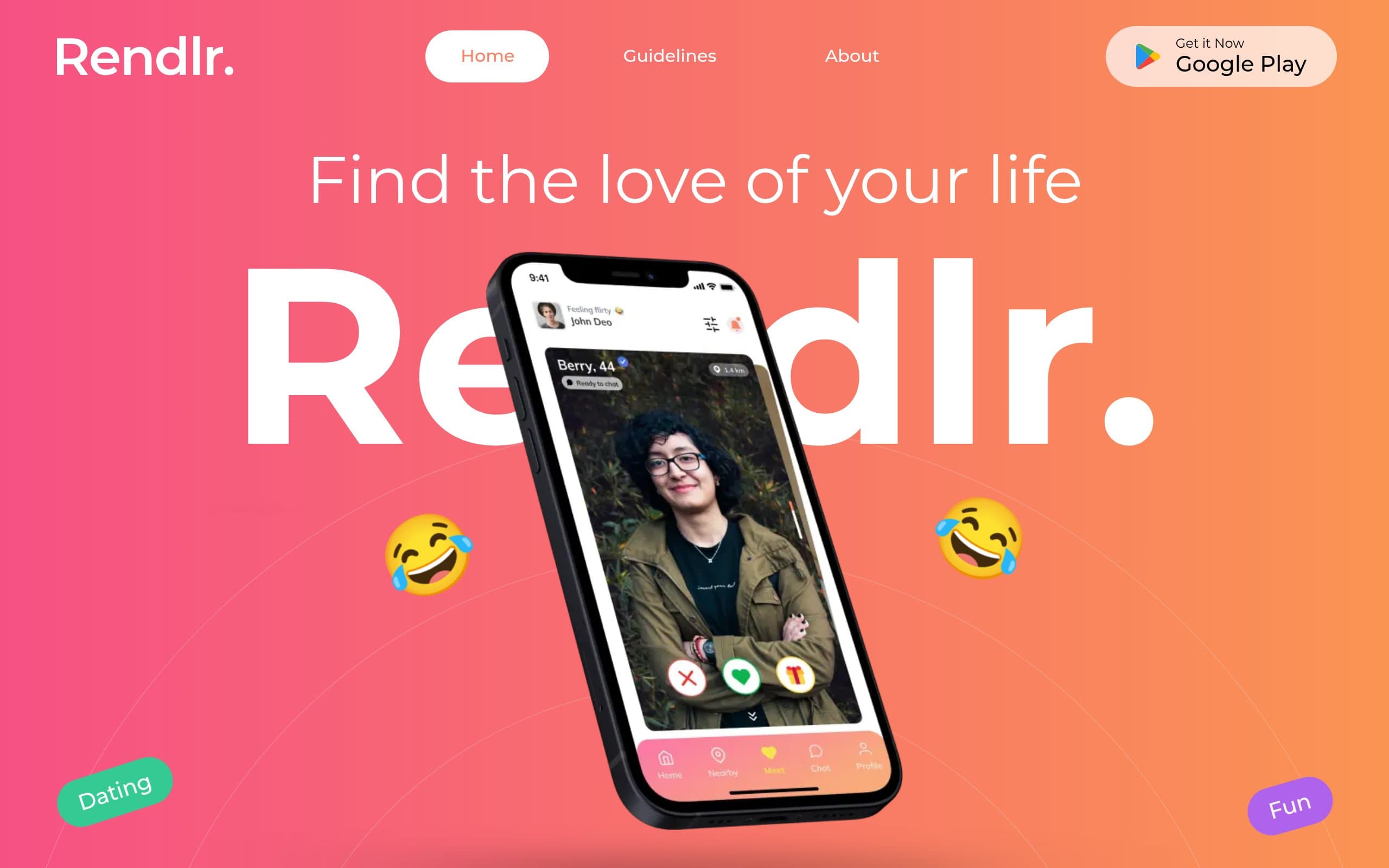 Rendlr — Meaningful connections — match, chat, connect.